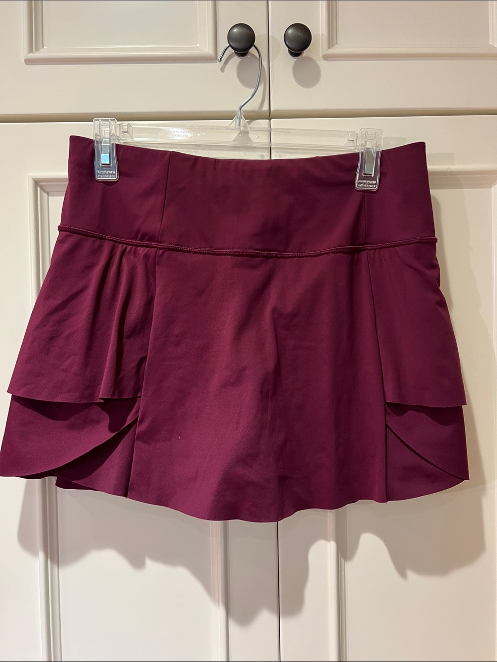 Athleta Maroon Layered Active Skort